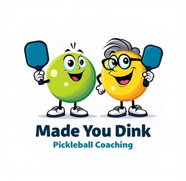 Pickleball Characters for Made You Dink. They show it is for all ages and abilities. 