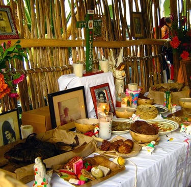 Altar de Janal Pixan tradicional