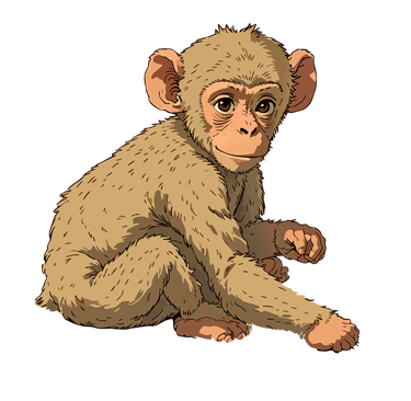 Thumbnail of Baby Baboon graphic art print — Primal Gaze.