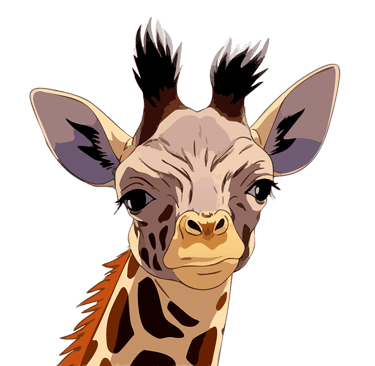 Thumbnail of Baby Giraffe graphic art print — Primal Gaze.