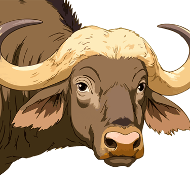 Thumbnail of Cape Buffalo graphic art print — Primal Gaze.