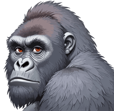 Thumbnail of Gorilla graphic art print — Primal Gaze.