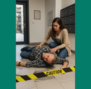 quien se hace responsable d elos accidentes que ocurren en areas comunes