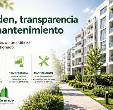 orden, transparencia y mantenimiento en edificios