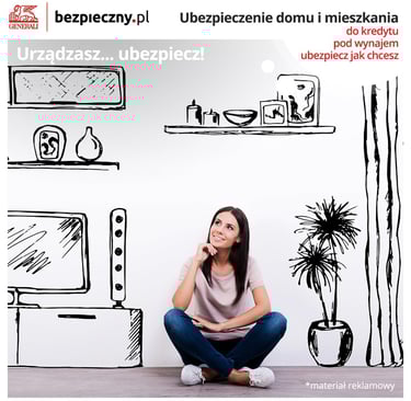 dziewczyna siedzaca na tle bialej sciany z pomalowanymi rzeczami jak ubezpieczyc mieszkanie