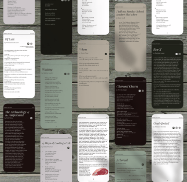 pages from issue 7 on a green table