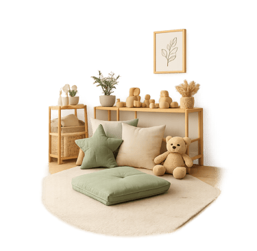 Illustration qui représente un endroit calme pour les enfants