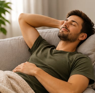 Photo qui représente une personne qui se repose
