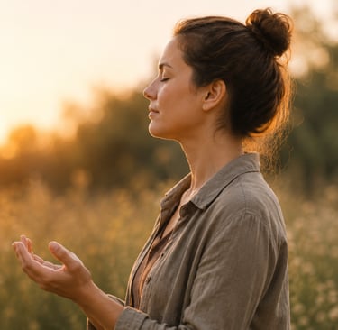 Photo d' une personne zen