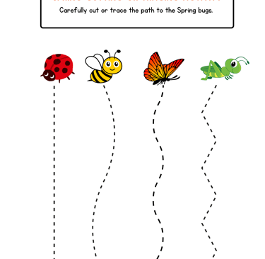 a springtime bug activity for kids to practice and practice about spring