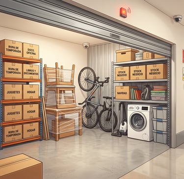 prodcutos típicos que se guardan en un trastero de alquiler