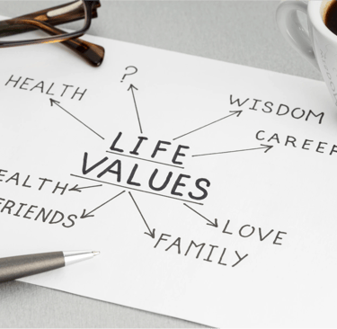 life value feuille lunette café stylo