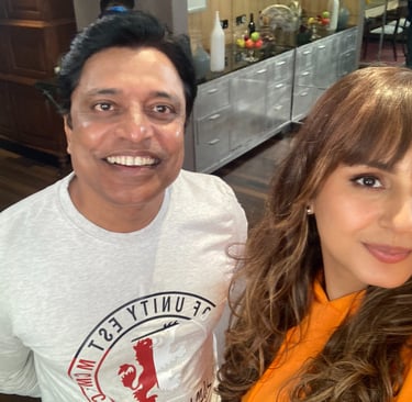 Huma Qureshi with acting guru Atul Mathur