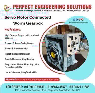 Servo Motor Connected Worm Gearbox