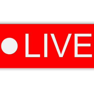 digital graphic to announce a live broadcast, podcast, stream