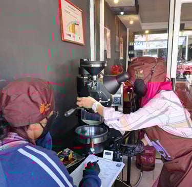 pelatihan sangrai kopi pontianak, pelatihan roaster pontianak, pelatihan sangrai kopi gratis, pelatihan roaster gratis