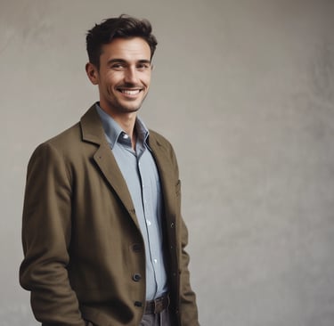 man standing near balcony