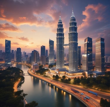 Man praying alone in a grand mosque with sunbeams