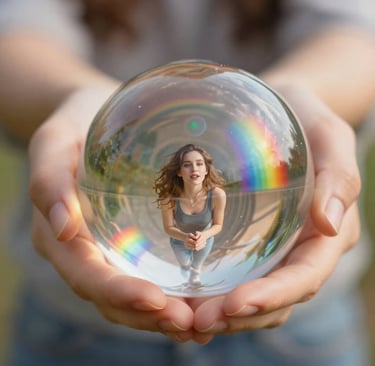 Crystal clear manifestation visualization showing specific desire in perfect detail