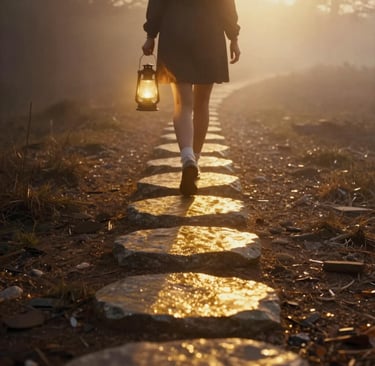 Woman taking inspired action as manifestation path reveals itself step by step