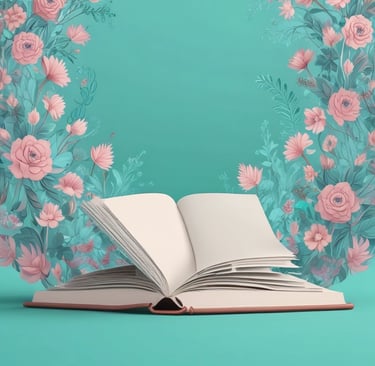 A close-up of a digital tablet showcasing vibrant sticker designs.