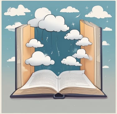 A cozy workspace with a laptop and colorful digital stickers on the screen.