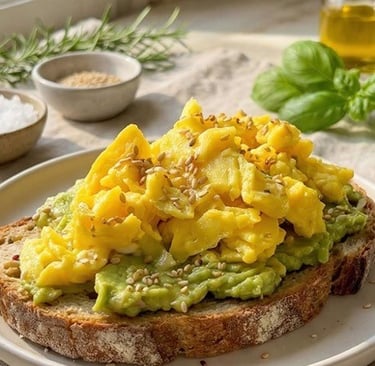 Toast vegetariano con avocado cremoso e uovo