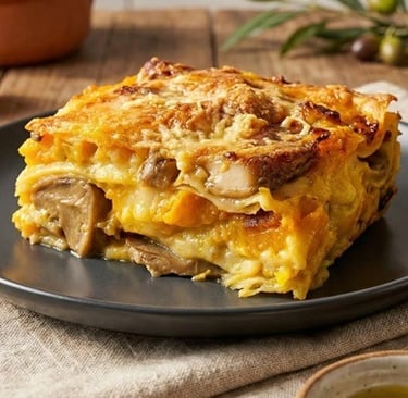 Lasagna di zucca - Ricetta per lasagna di zucca vegetariana cremosa e saporita