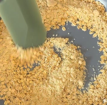 Tosta i Fiocchi d’Avena e la Farina di Mandorle