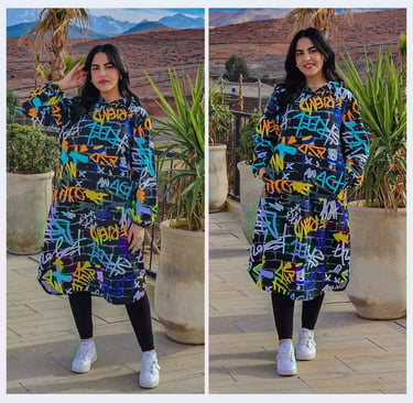 كابيتش طويل اوفر سايز Capetch moti