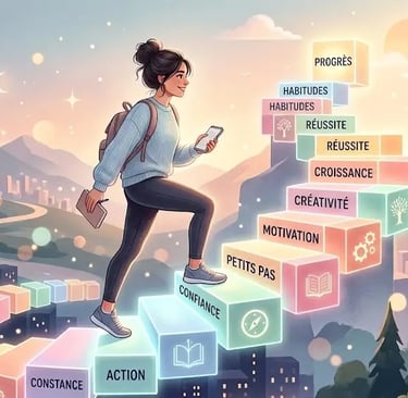 illustration de l'ascention que peu avoir une femme