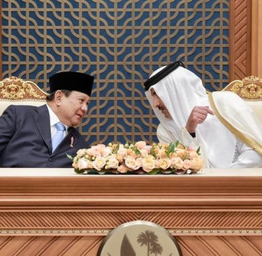Presiden Prabowo Subianto dan Emir Qatar