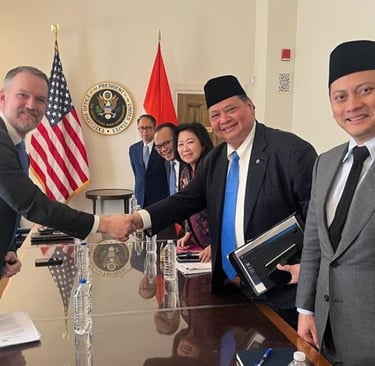 airlangga hartarto dan Jamieson Greer