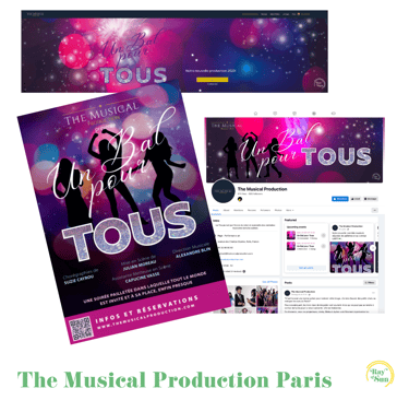 a poster, a banner and social media artwork for Un Bal Pour Tous