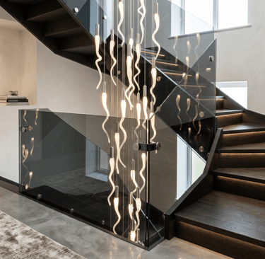 Bronze Glass balustrade, Golders Green
