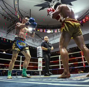 Ringside is a must at Samui international Muay Thai boxing stadium and Gym