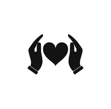 two hands and a heart - a just giving logo