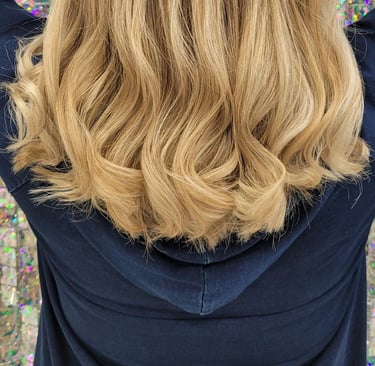 medium blonde curls