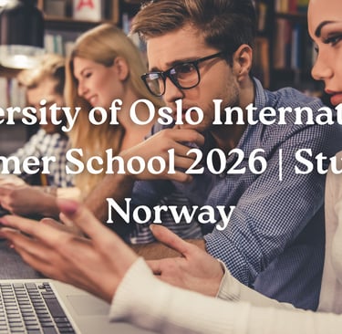 Group of international students in classroom at University of Oslo International Summer School