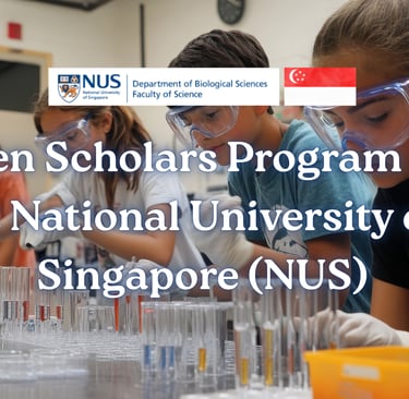 Undergraduate student doing science research at NUS Singapore