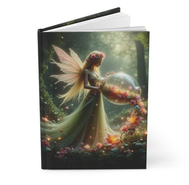 fairy holding bottle with flowers spilling out.