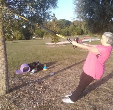 TRX renforcement dorsaux parc jardin amiens