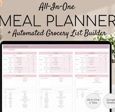 etsy digital meal planner