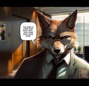 illustration renard animal antropomorphe furry mafia