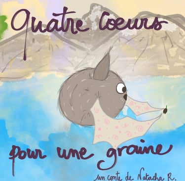 couverture conte quatre coeurs pour une graine illustration enfant