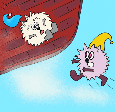 Gribouille rattrape par Cannelle