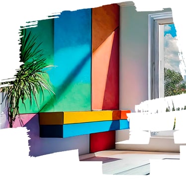 une peinture murale colorée