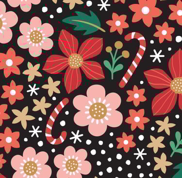 Christmas flower pattern