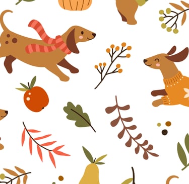 cute dogs pattern design