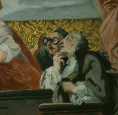 Deckengemälde Brille